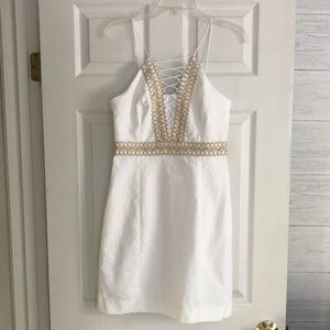 White/gold Lilly Pulitzer shift dress